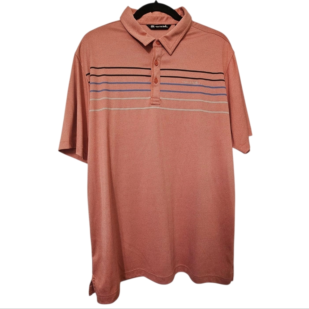 TravisMathew Golf Performance Polo Top - Men's Size XL - Heathered Pink